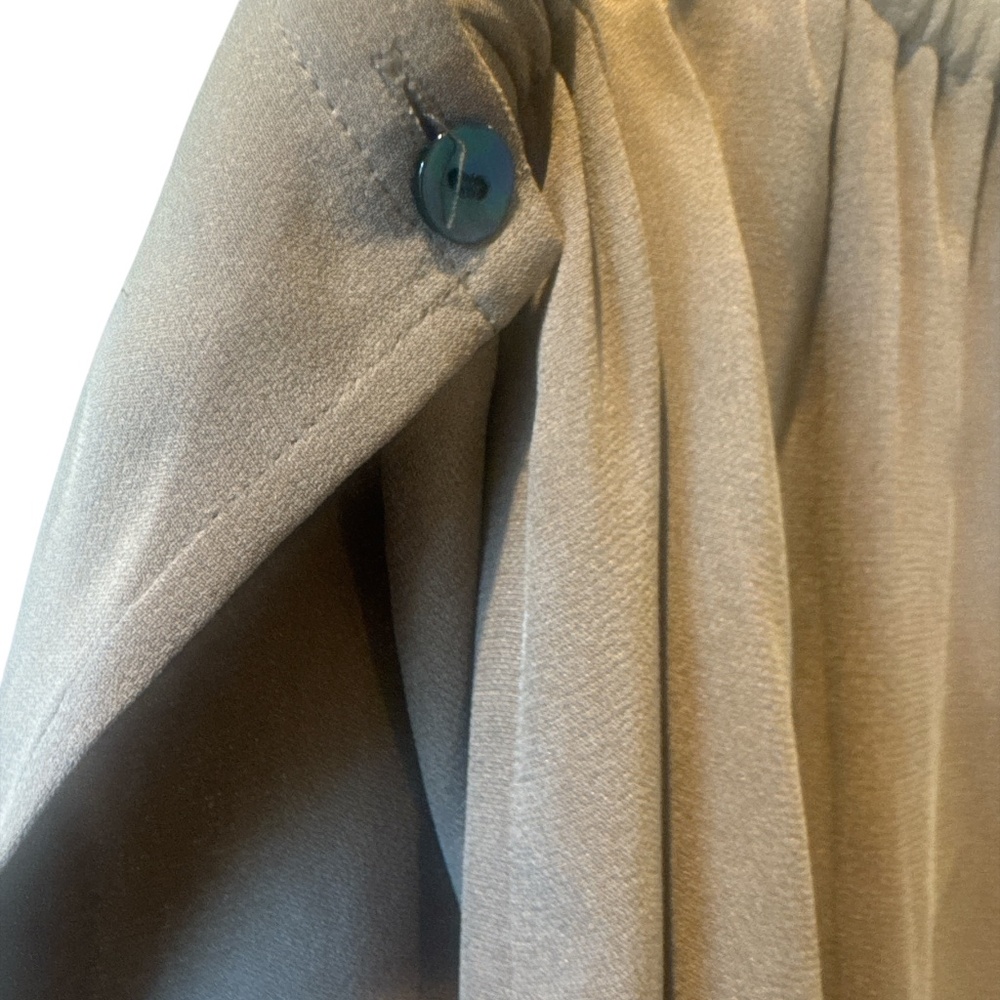 Chicos Platinum Womens Skirt Wrap Midi Brown Silk Spandex Size 3 Large 16-18 - Picture 6 of 9